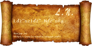 László Násfa névjegykártya